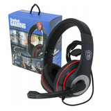 GM-005 Wired Gaming Headphones w/ Mic (3.5mm) - Black/Red