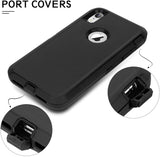 iPhone XR - Heavy Duty Rugged Case - Purple/Orange