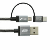 BKT-PwrRev MicroUSB Cable w/USB-C Adapter (1M)