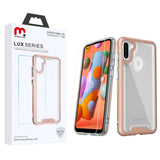 MB - Lux Series Case w/Tempered Glass for Samsung Galaxy A11 - Rose Gold