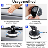 One Button 360" Pop-Up Suction Cup Holder (ZP-X0566) - Black