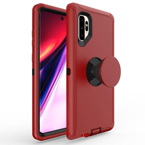 Samsung Galaxy Note 10 - Rugged Case w/ Pop-up - Red/Black