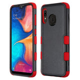 MB - TUFF Hybrid Protector Case for Samsung A20 - Black/Red