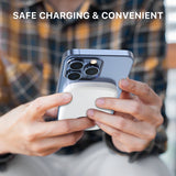 MB - 5000mAh Magnetic Wireless Power Bank w/USB-C Port for iPhone 12/13 Series - White