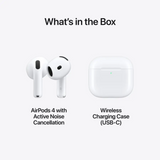 Airpods 4 w/ Active Noise Cancellation (ANC) - White