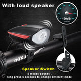 Bicycle 2 in 1 Horn + Light - Black/Red