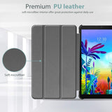 Leather Folio Case for LG G Pad 5 (2019) - Black