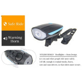 Bicycle 2 in 1 Horn + Light - Black/Red