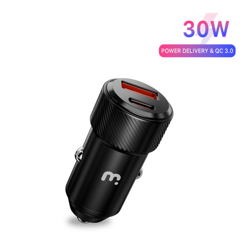 MB - 2-Port Quick Car Charger (PD 3.0 & QC 3.0) (30W) - Black
