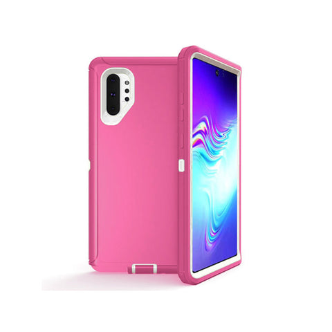 Samsung Galaxy Note 10 Plus - Heavy Duty Rugged Case - Pink/White