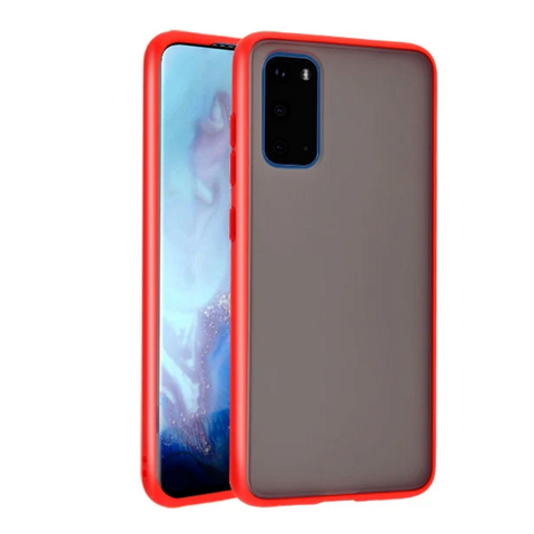 MB - Frost Hybrid Cover for Samsung Galaxy S20 Plus (6.7'') - Smoke Frosted/Red