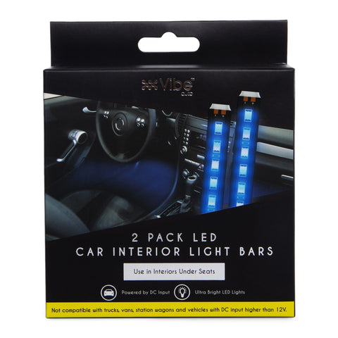 LED Car Interior Light Bars (Set of 2) - Blue