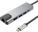 USB-C to HDTV/LAN/USB/PD 5 IN 1 Adapter (BYL-2007)