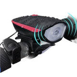 Bicycle 2 in 1 Horn + Light - Black/Red