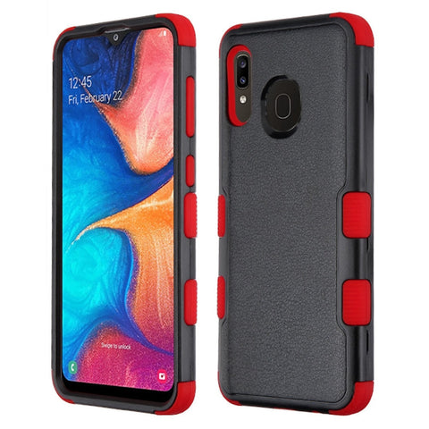 MB - TUFF Hybrid Protector Case for Samsung A20 - Black/Red