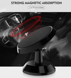 360 Degree Magnetic Car Phone Holder - Silver