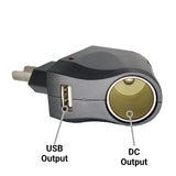 AC to DC Car Charger Adapter w/ USB Port
