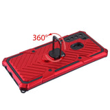 AR - Hybrid Cover w/Ring Stand for Samsung Galaxy A21 - Red