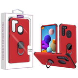 Asmyna Premium Cover w/ Ring Stand for Samsung Galaxy A21 - Red