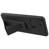 AR - Hybrid Cover w/Foldable Stand for Samsung Galaxy A21 - Black