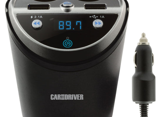 Car&Driver Car Power Station w/ 4 Charging Ports & FM Transmitter
