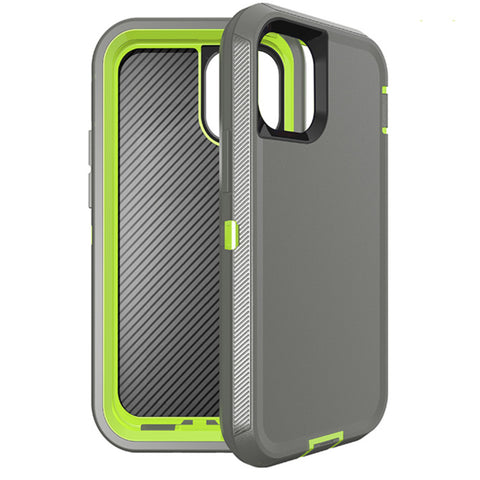 iPhone 12 Mini - Heavy Duty Rugged Case - Grey/Green