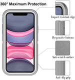 iPhone 12 Mini - Heavy Duty Rugged Case - Grey/Green