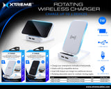 Xtreme Rotating 5w QI Wireless Charger - Black