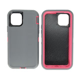 iPhone 11 Pro Max - Heavy Duty Rugged Case - Grey/Pink