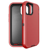 iPhone 12/12 Pro - Heavy Duty Rugged Case - Red/Black