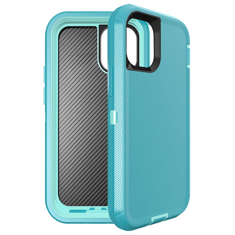 iPhone 12/12 Pro - Heavy Duty Rugged Case - Teal/Blue