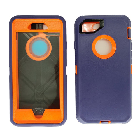 iPhone 6/7/8/SE - Heavy Duty Rugged Case - Purple/Orange