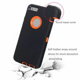 iPhone 6/7/8/SE - Heavy Duty Rugged Case - Purple/Orange