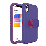 iPhone XR - Rugged Case w/ Pop-up - Purple/Pink