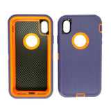iPhone XR - Heavy Duty Rugged Case - Purple/Orange