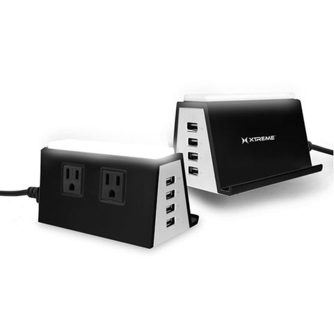 Xtreme Desktop Power Station w/ Night Light - Black