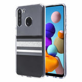 MB - Fusion Protector Cover for Samsung Galaxy A21 - Silver Stripes