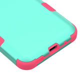 MB - Hybrid Protector Cover for Samsung Galaxy A11 - Teal/Pink