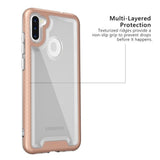 MB - Lux Series Case w/Tempered Glass for Samsung Galaxy A11 - Rose Gold