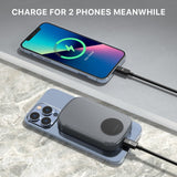 MB - 5000mAh Magnetic Wireless Power Bank w/USB-C Port for iPhone 12/13 Series - Gray