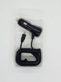 Micro-USB Coil Cord Car Charger (Black)