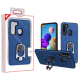 MB - Premium Cover w/ Ring Stand & Bottle Opener for Samsung Galaxy A21 - Blue