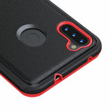 MB - Premium Protector Cover for Samsung Galaxy A11 - Black/Red