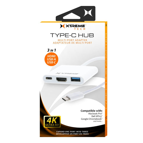 Xtreme 3-in-1 Type-C Hub Multi-Port Adapter