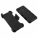 Samsung A20 - Full Body Protection Case w/ Holster Belt Clip (Black)