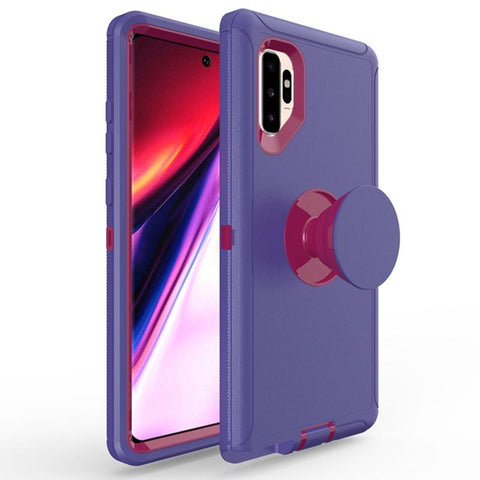 Samsung Galaxy Note 10 - Rugged Case w/ Pop-up - Purple/Pink