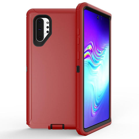 Samsung Galaxy Note 10 Plus - Heavy Duty Rugged Case - Red/Black