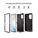 Samsung Galaxy Note 10 Plus - Heavy Duty Rugged Case - Red/Black
