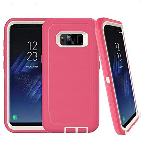 Samsung Galaxy S8 - Heavy Duty Rugged Case - Pink/White