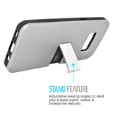 Samsung S8 Plus - Slim Armor Hybrid Case w/ Card Hold & Kickstand - Silver